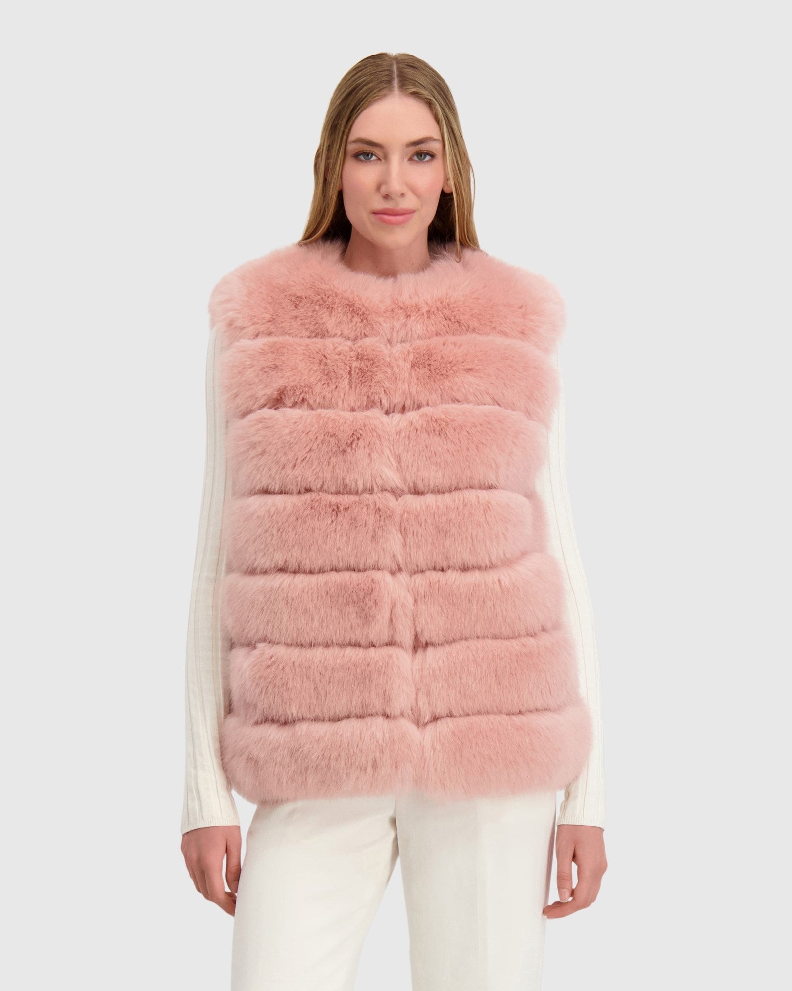 Fur-Free Fox (Faux Fur) Vest | Pink