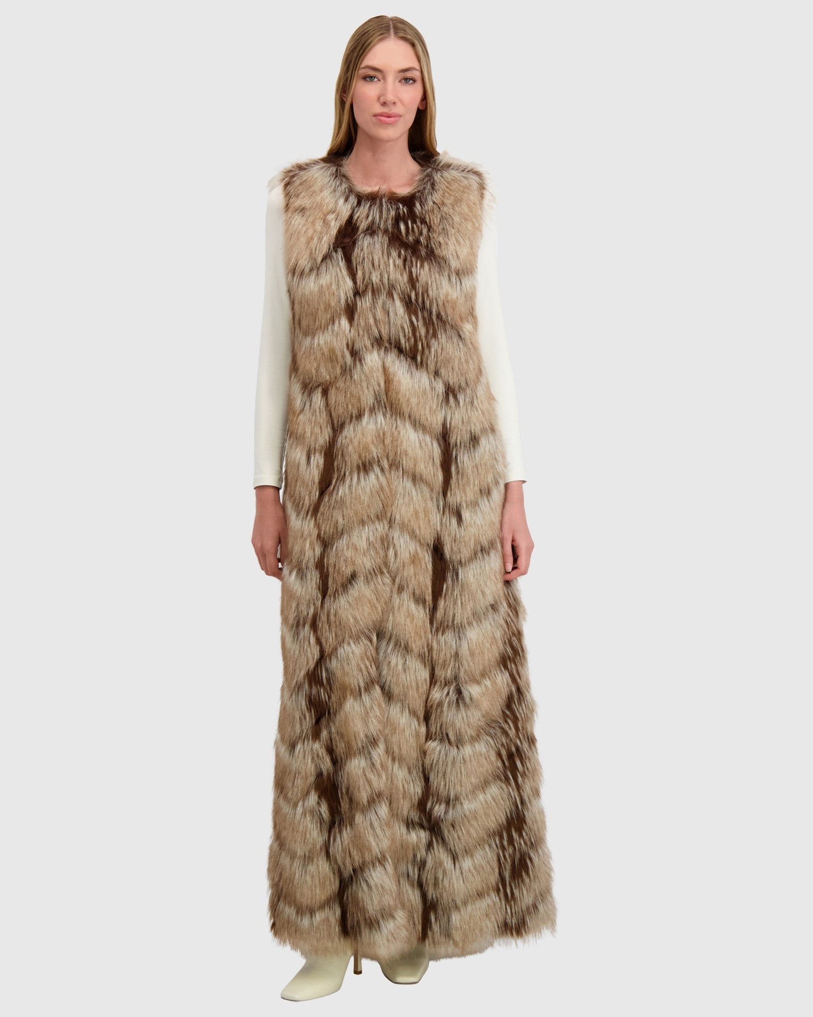 Fur-Free Fox (Faux Fur) Vest | Crystal