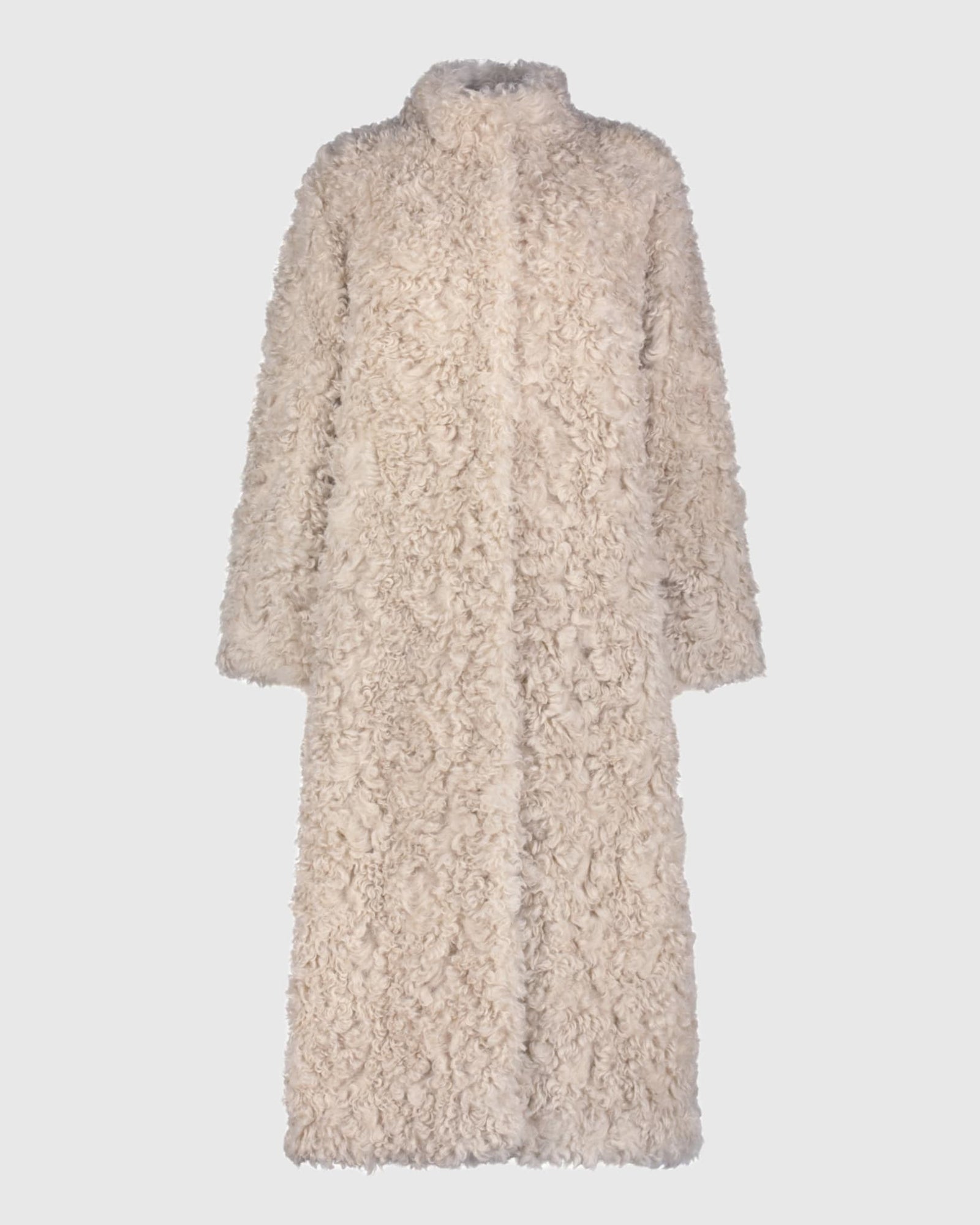 Fur-Free Lamb (Faux Fur) Coat | Beige