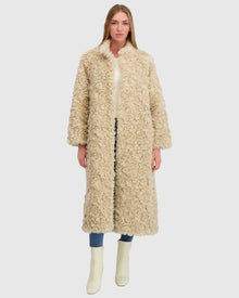 Fur-Free Lamb (Faux Fur) Coat | Beige