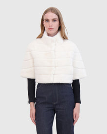 Fur-Free Mink (Faux Fur) Bolero | White