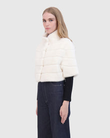 Fur-Free Mink (Faux Fur) Bolero | White