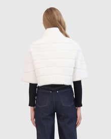 Fur-Free Mink (Faux Fur) Bolero | White