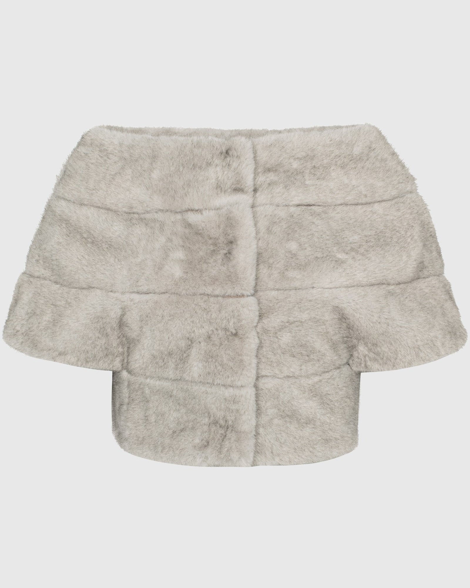 Fur-Free Mink (Faux Fur) Capelet | Silver Blue