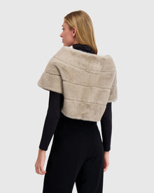 Fur-Free Mink (Faux Fur) Capelet | Silver Blue
