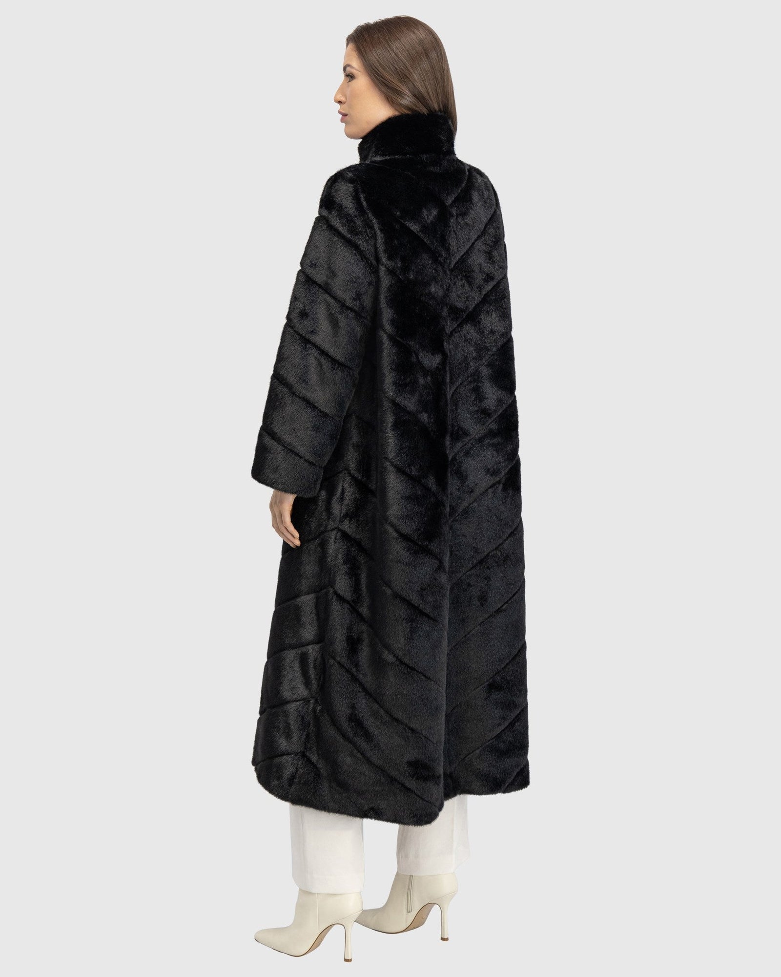 Fur-Free Mink (Faux Fur) Coat | Black