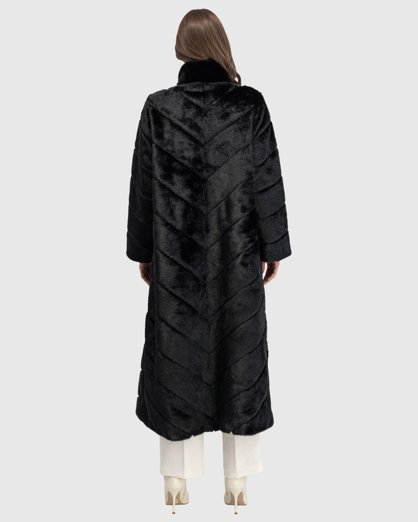 Fur-Free Mink (Faux Fur) Coat | Black
