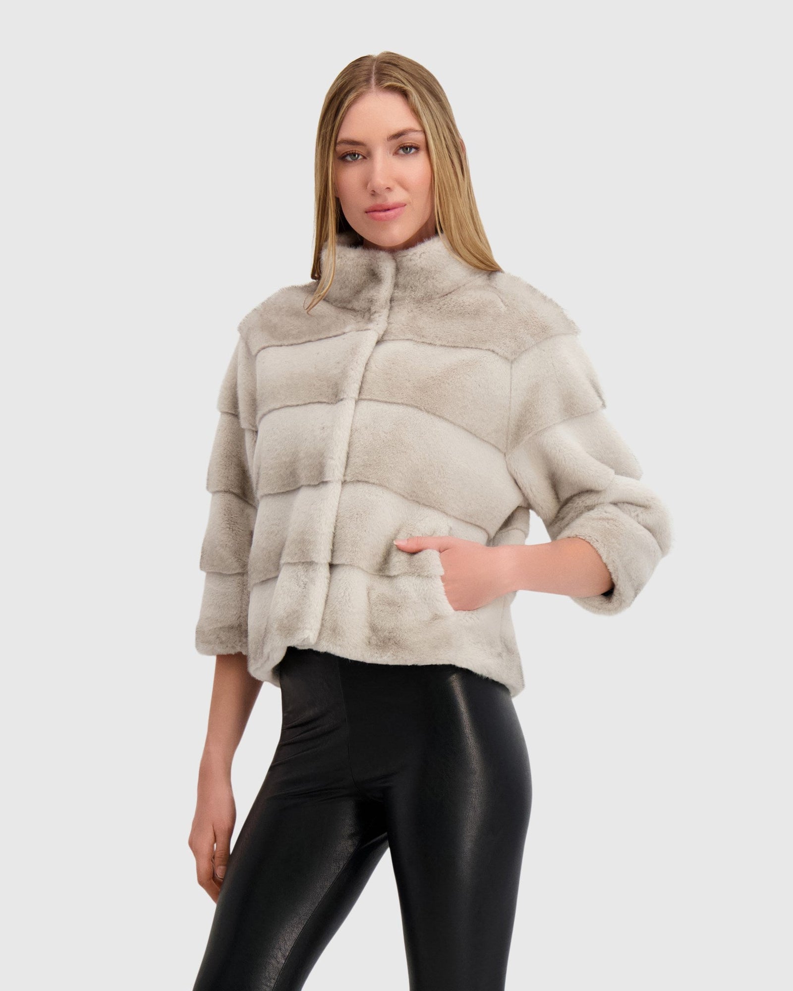 Fur-Free Mink (Faux Fur) Jacket | Light Gray