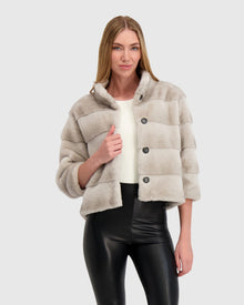 Fur-Free Mink (Faux Fur) Jacket | Light Gray