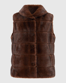 Fur-Free Mink (Faux Fur) Vest | Brown