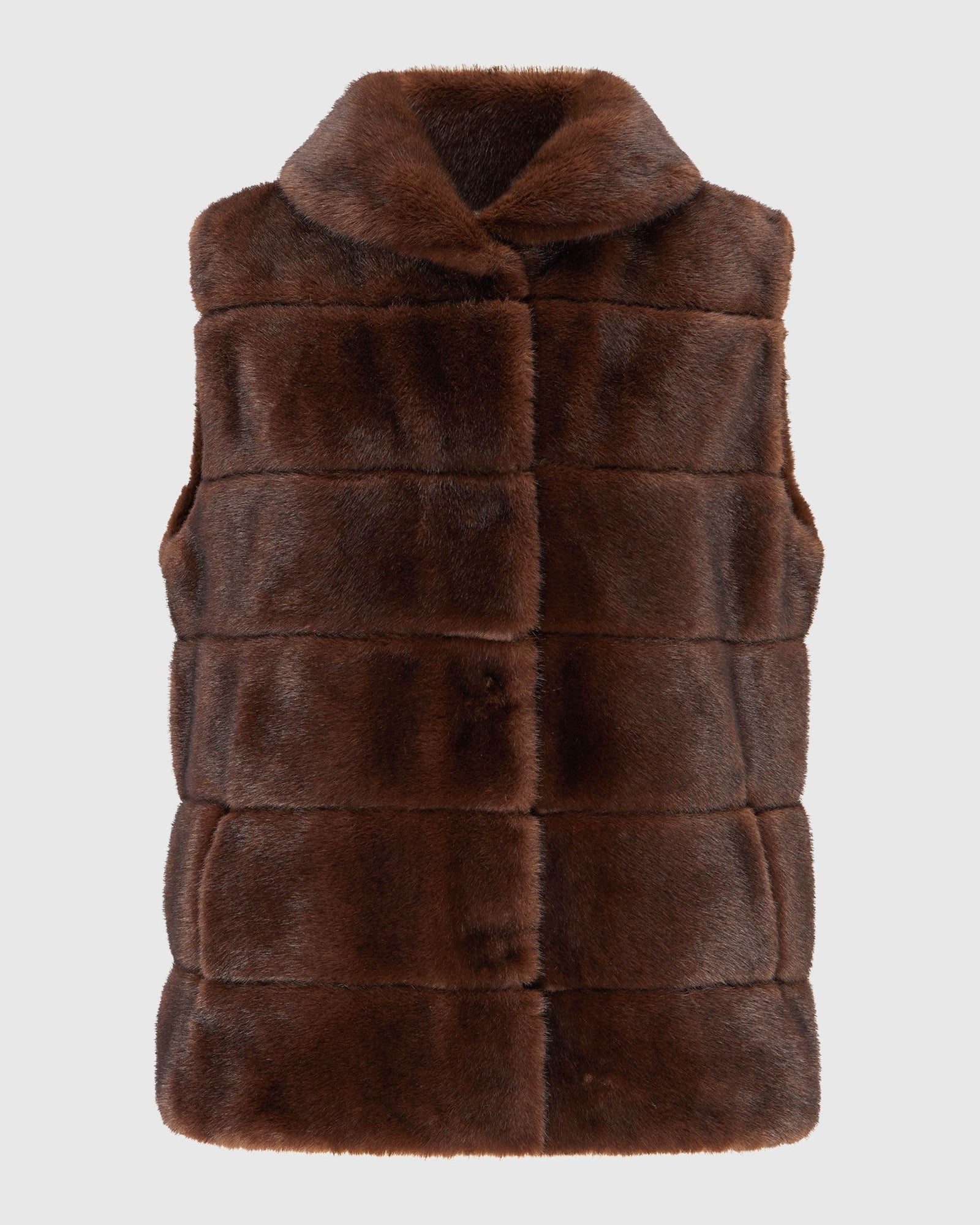 Fur-Free Mink (Faux Fur) Vest | Brown