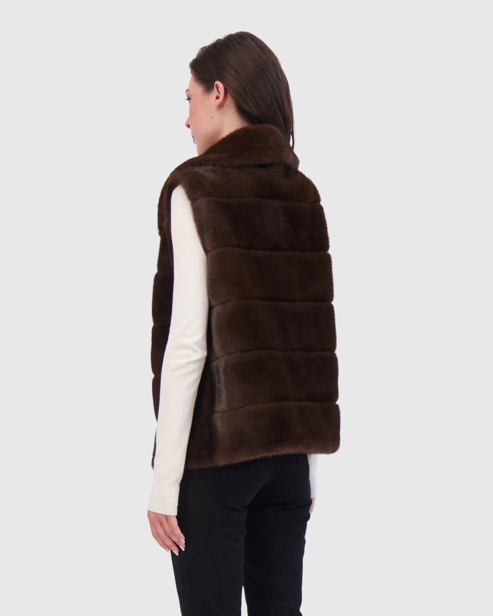 Fur-Free Mink (Faux Fur) Vest | Brown