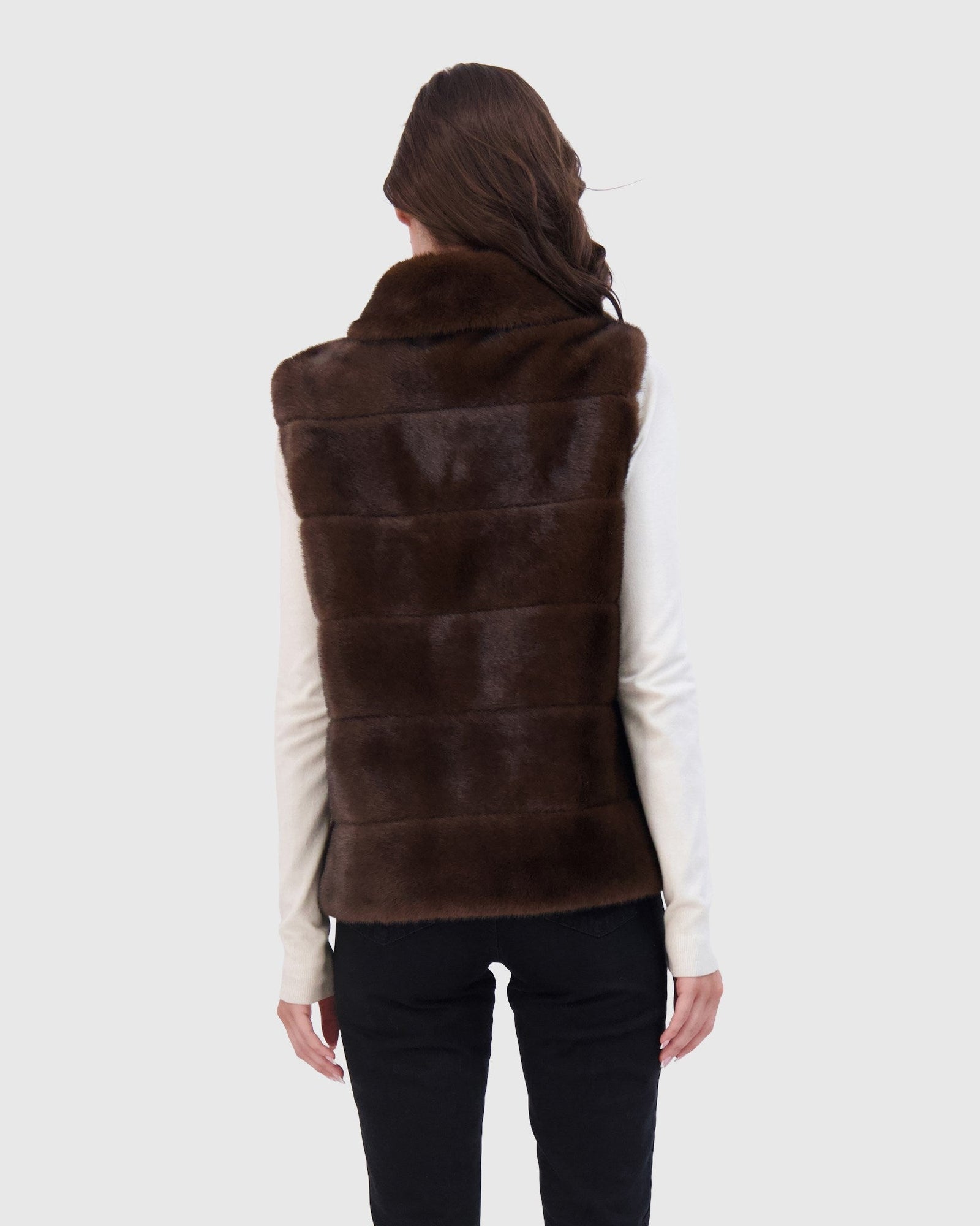 Fur-Free Mink (Faux Fur) Vest | Brown