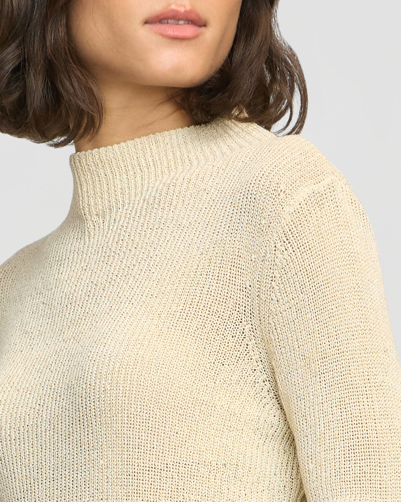 Lynne Slim Semi-Sheer Sweater | Champagne