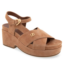 Cora Sandal Dress Platform | Tan Suede