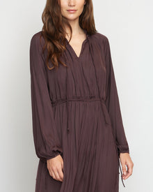 Renée | Magdalena Long Sleeve Plisse Dress in Size Small