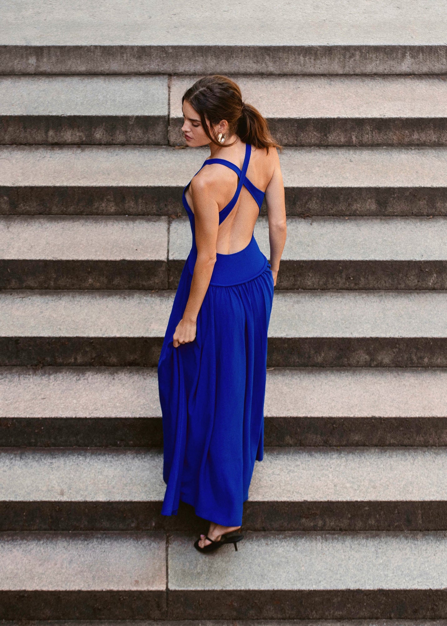 knit white maxi dress White Knit Long Dress