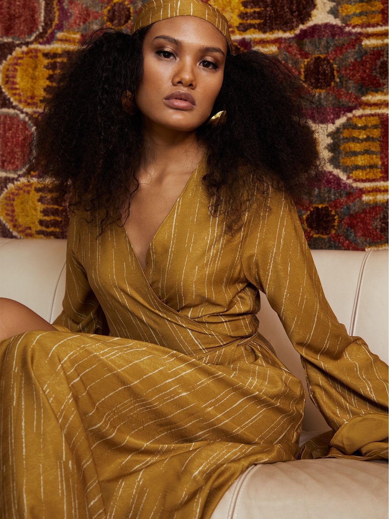 Maya Dress | Texture Gold