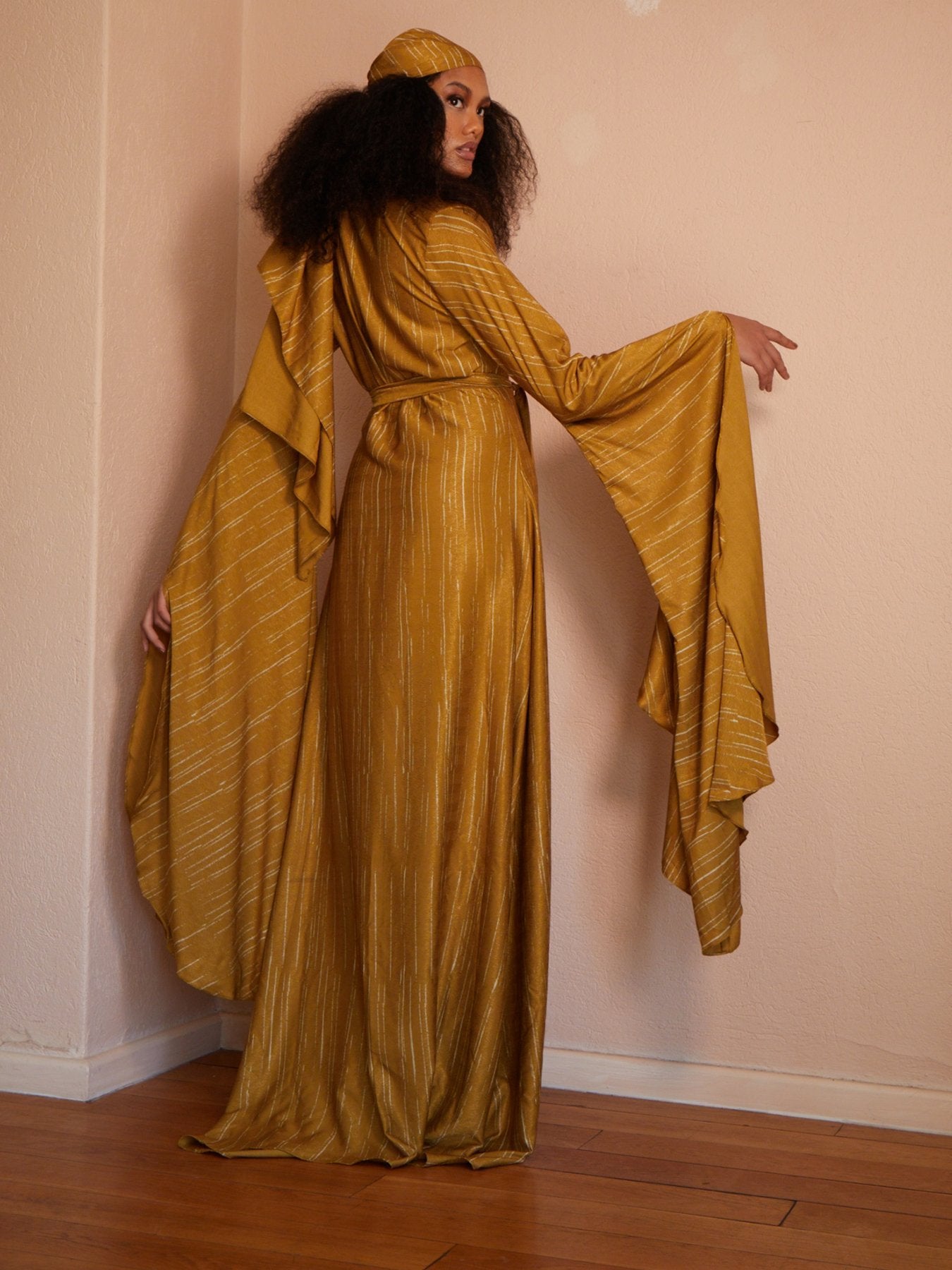 Maya Dress | Texture Gold