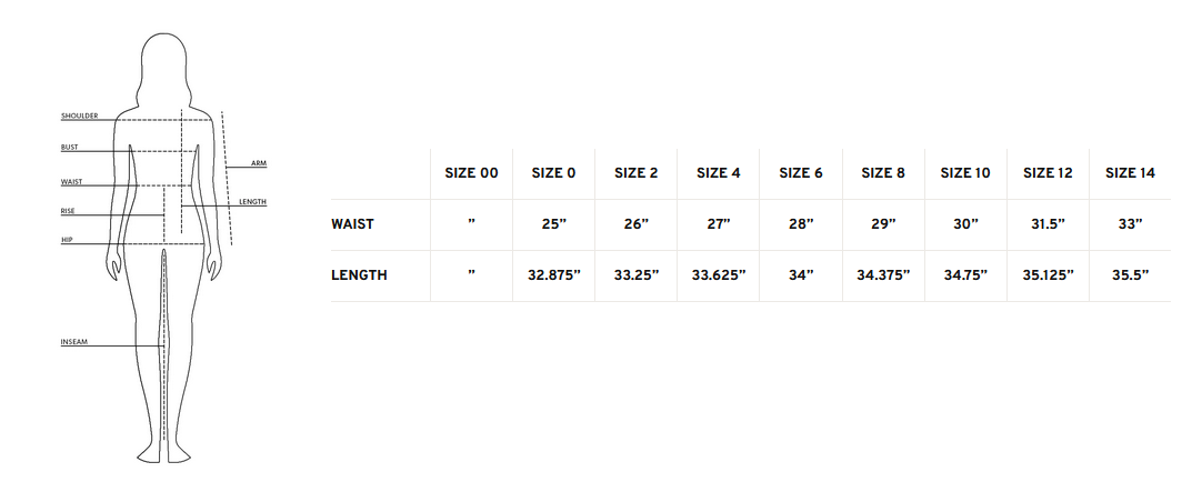 Product size guide