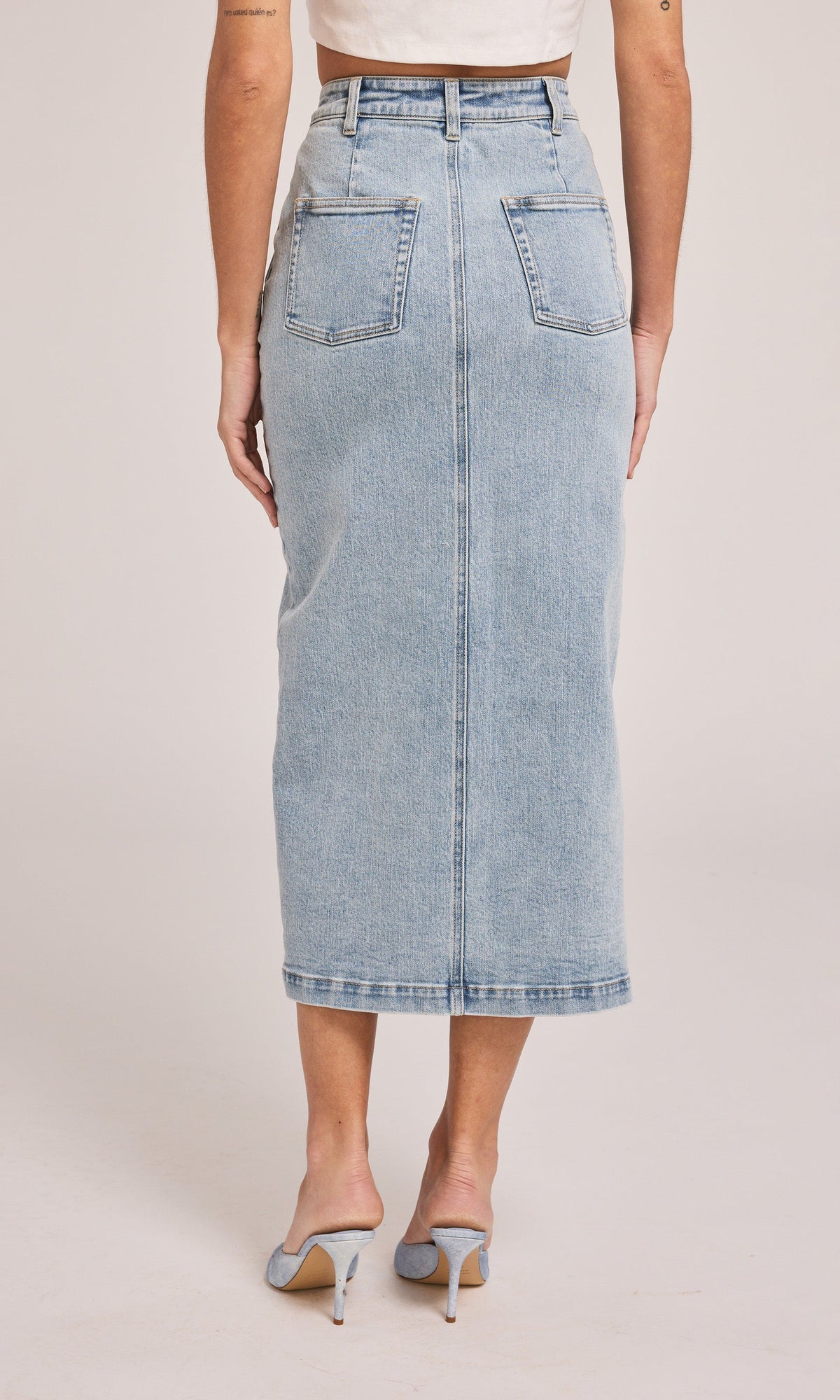 Medina Denim Skirt | Light Blue