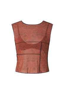 Mesh Sleeveless Top  | Henna