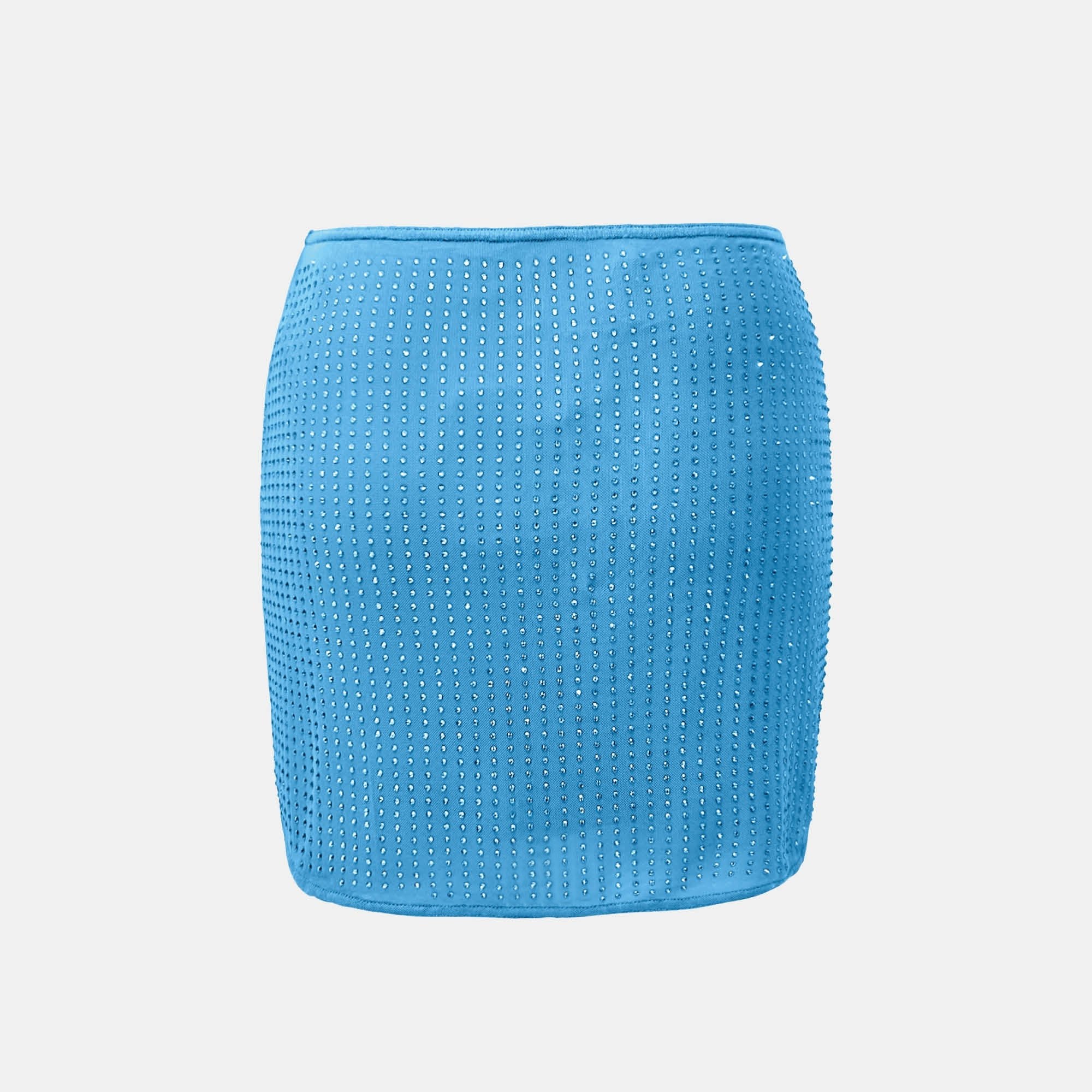 OW Collection MESHA Rhinestone Mini Skirt Skirt 199 - Elemental Blue
