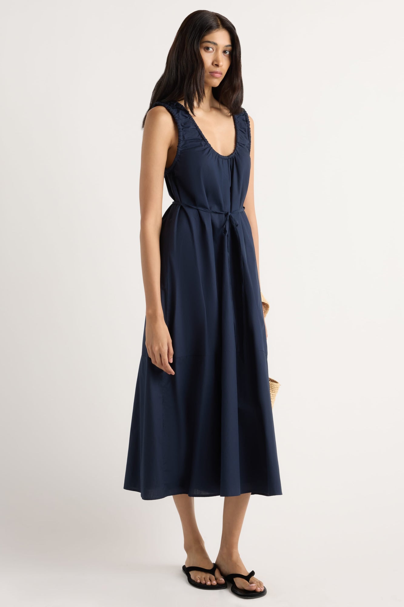 Arya | Midori Organic Cotton U-Neck Dress in Size Small