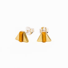 Dart Earrings | Brass | Tiger's Eye