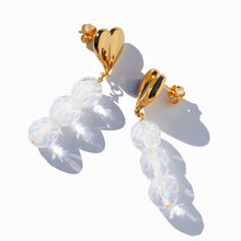 Heart Mini Earrings | 18K Gold Plated | Glass Beads