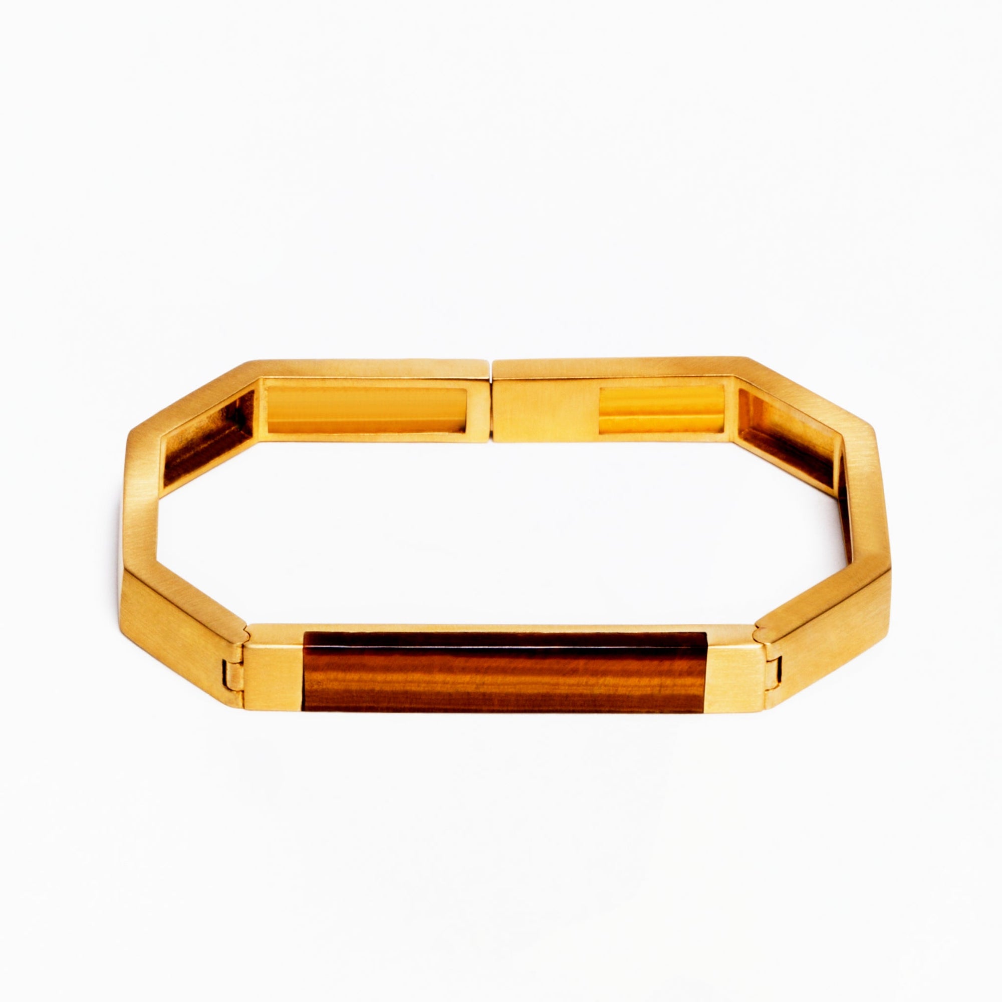 Metric Bangle | Brass | Tiger's Eye