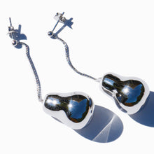 Pear Earrings | Silver