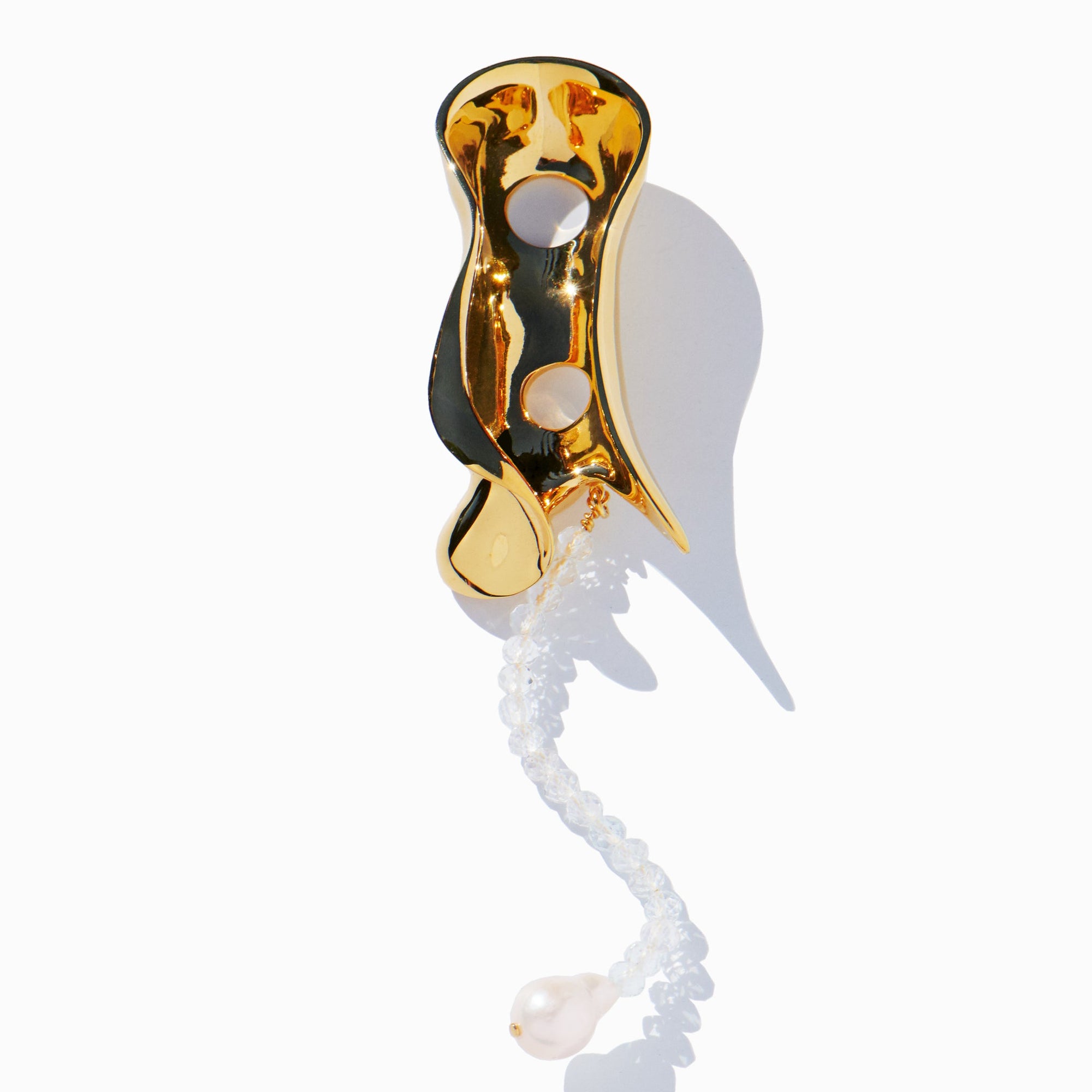 Penna Earring | 18K Gold Plated | Freshwater Pearls/Topaz