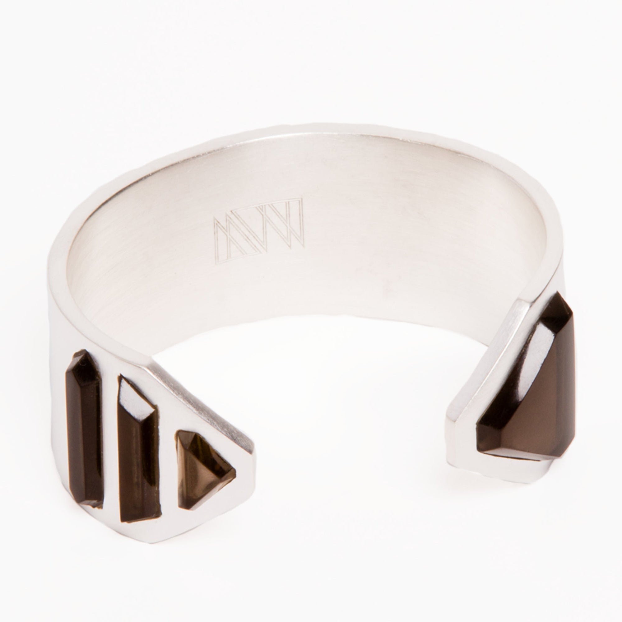 Vice Cuff | Brass | Smokey Quartz