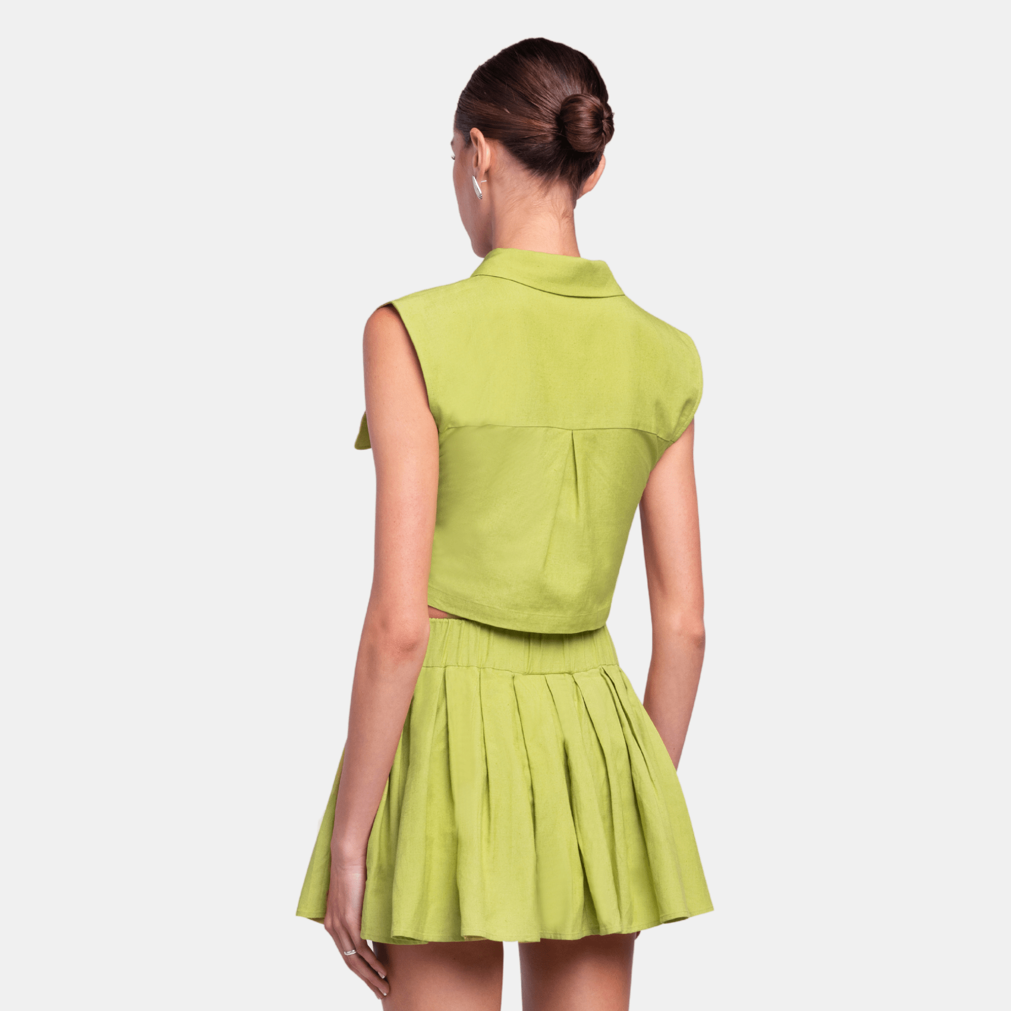 Mira Boxy Vest | Moss Green