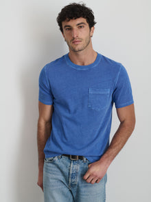 Men | Vintage Wash Pocket Tee | Washed Cobalt