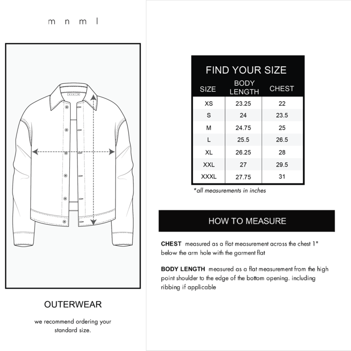 Product size guide