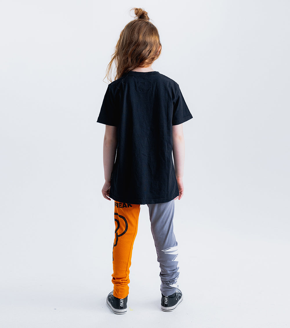 Girl | 1/2 & 1/2 Leggings | Concrete x Orange Sun