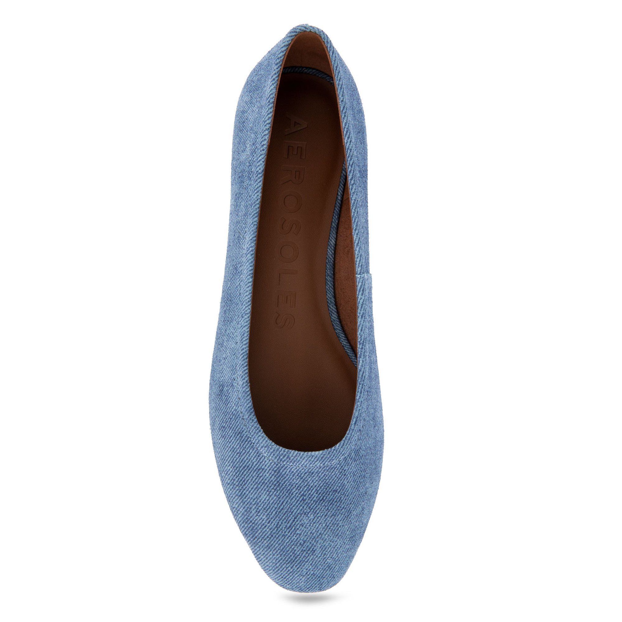 Amelie Casual Flat | Blue Denim Suede