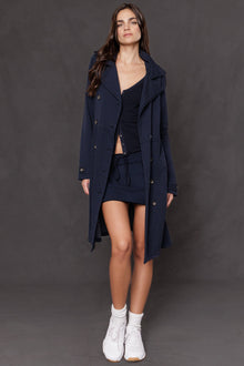 Women | Mini Tonal Stripe Snap Front Cardi | Past Midnight