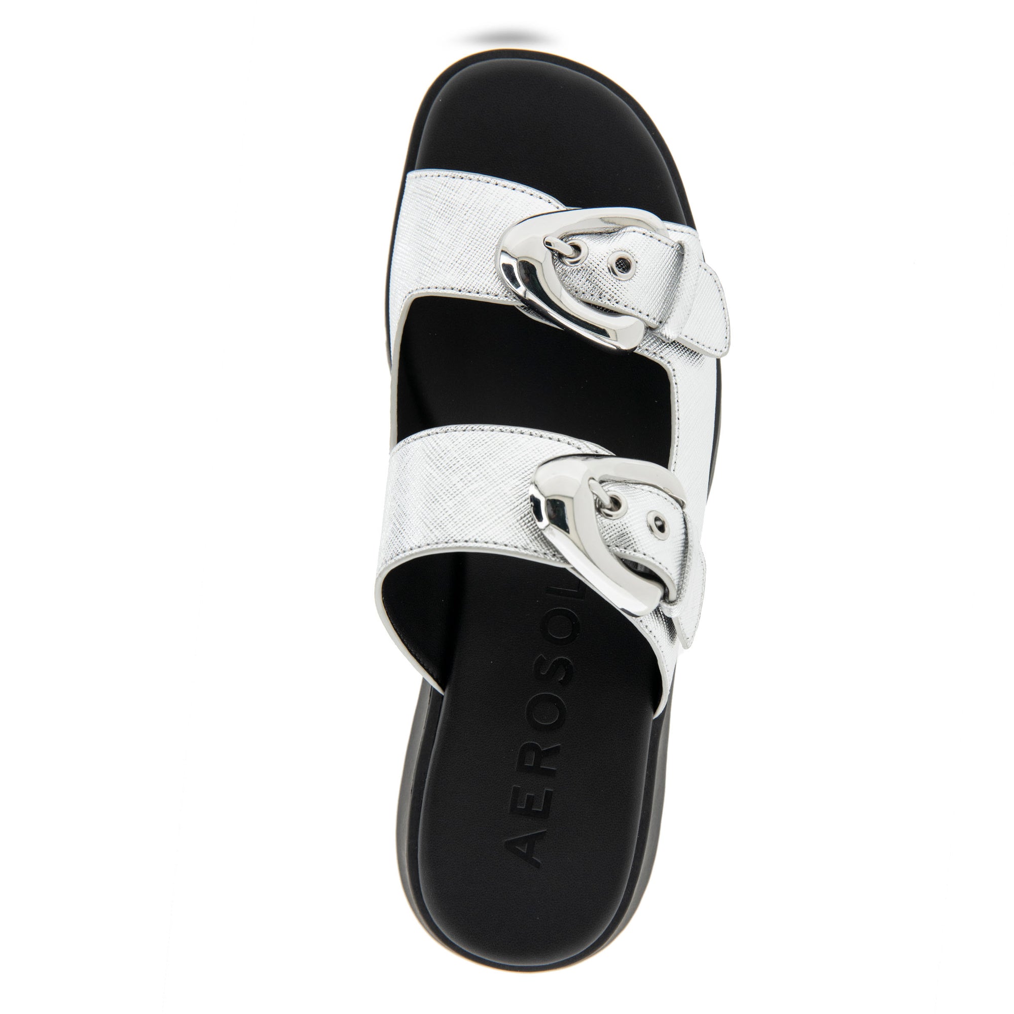 Faith Sandal Sport | Silver Metallic Textured Faux Leather
