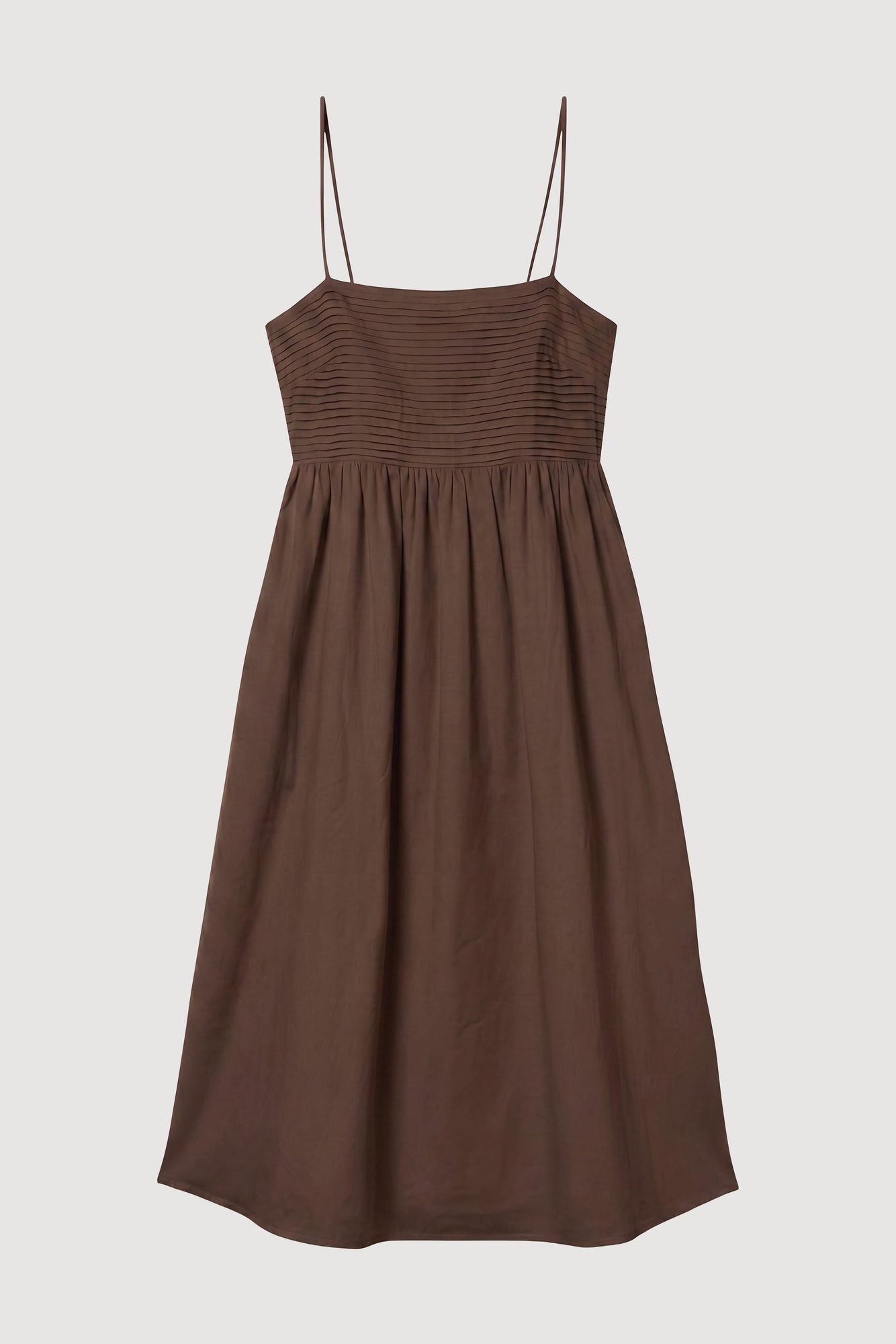 Aya | Myra Pintuck Cotton-Silk Dress - Flat