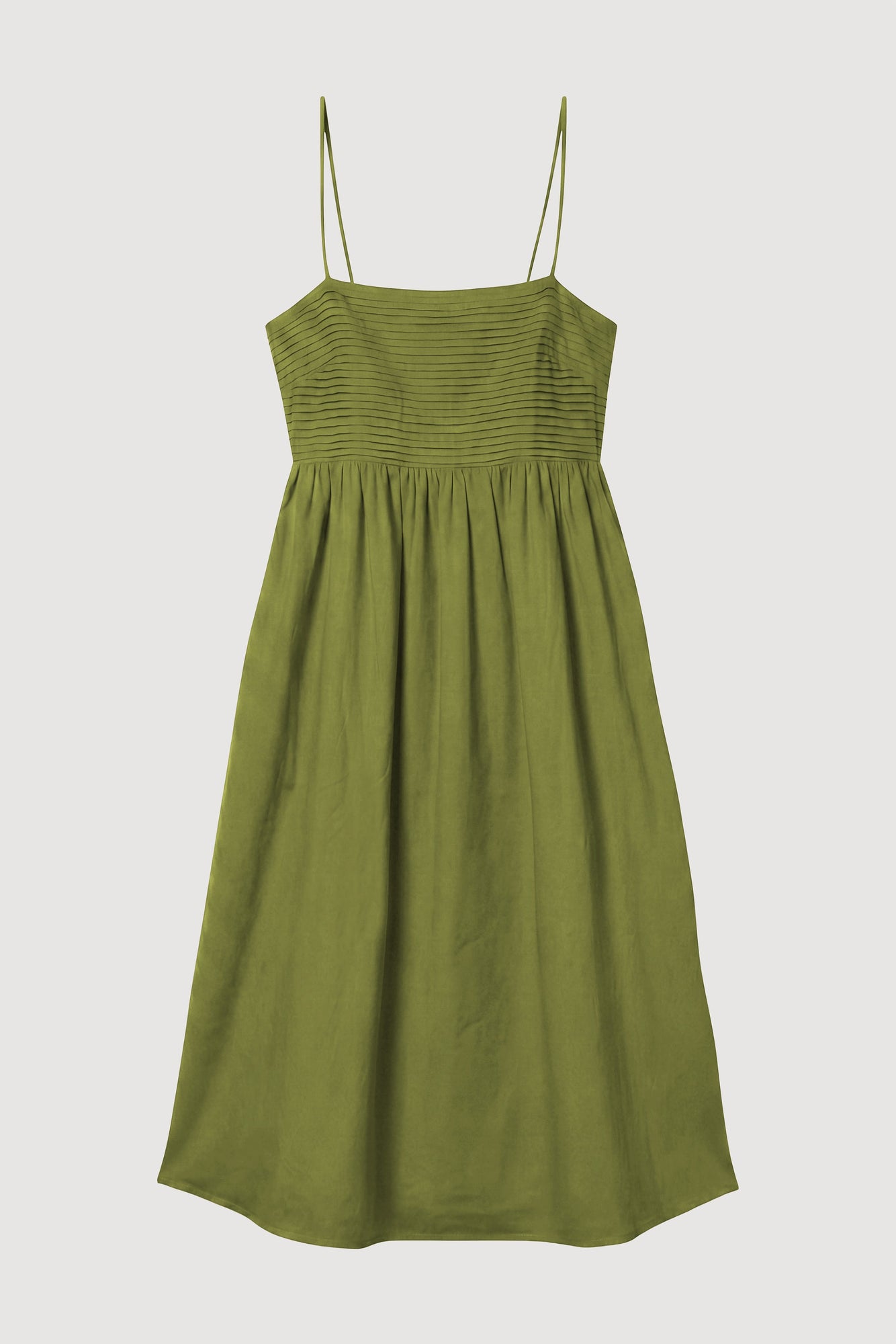 Isilda | Myra Pintuck Cotton-Silk Dress in Size Extra Small - Flat