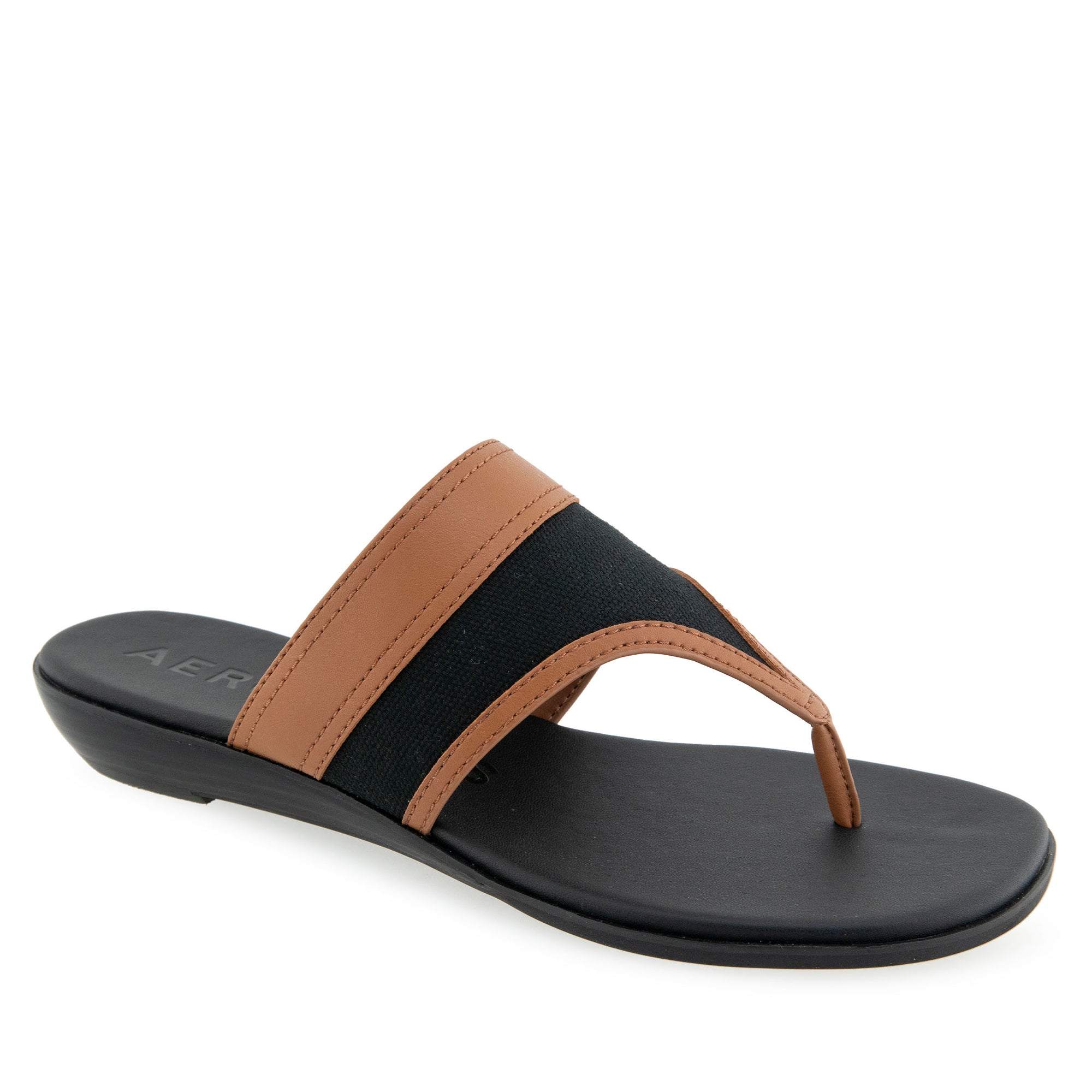 Gesa Sandal Flat | Black Canvas