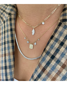5 carat ct Diamond Tennis Necklace | 14kt White Gold