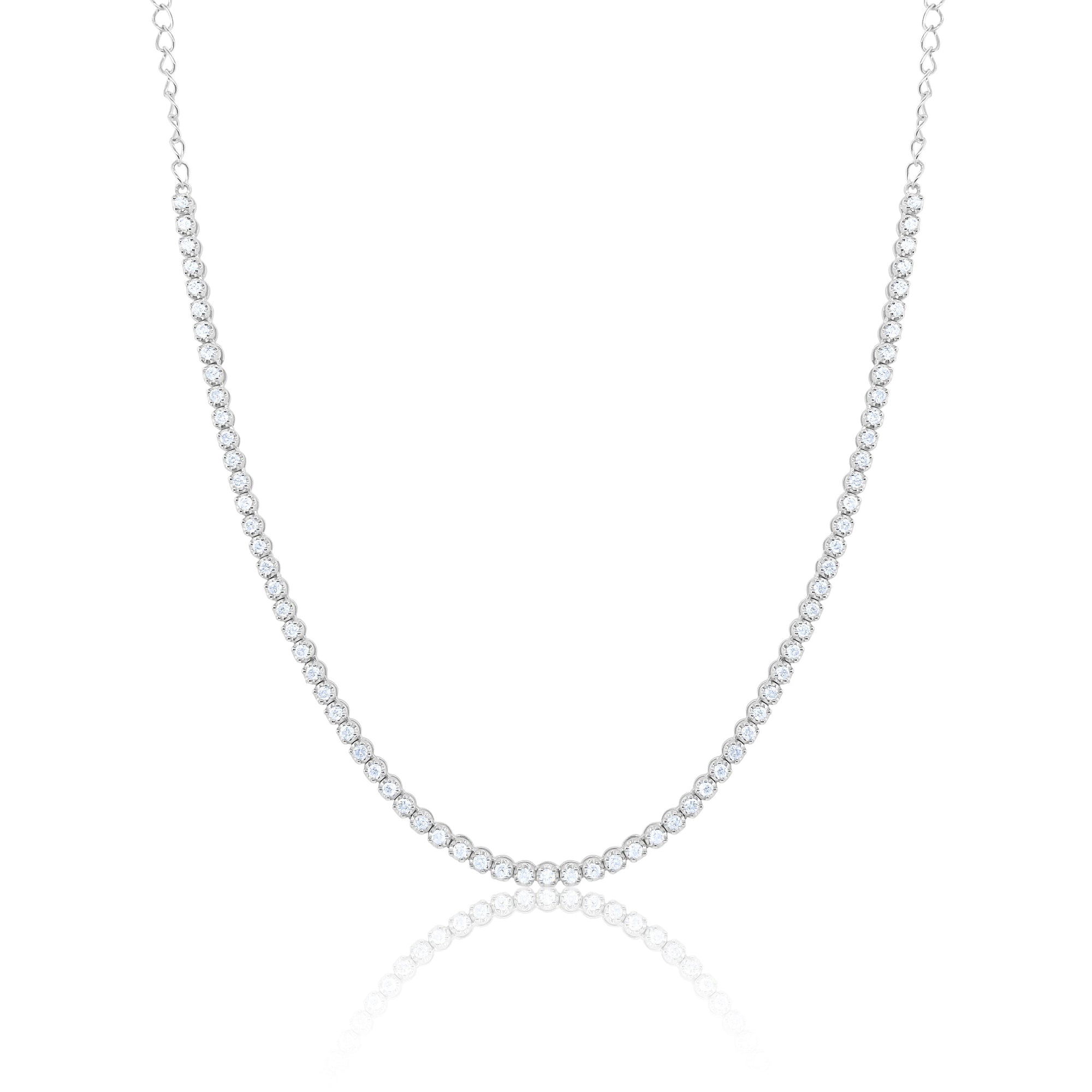 White Gold 1.00 Carat Diamond Tennis Necklace | White Gold