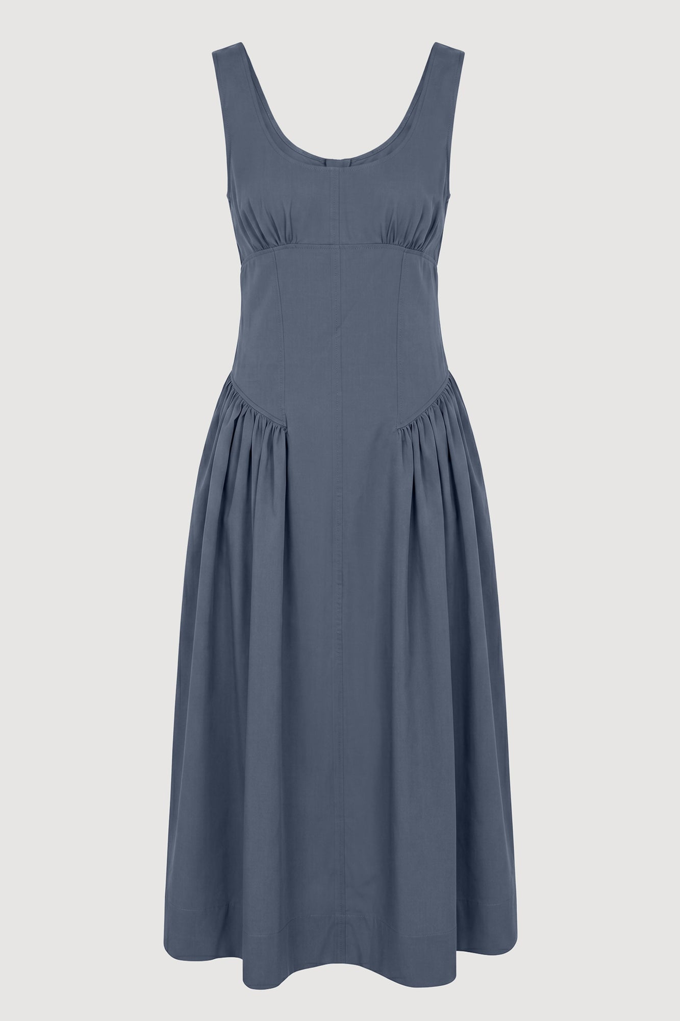 Aya | Nadiyah Bustier Shirred A-Line Dress - Flat
