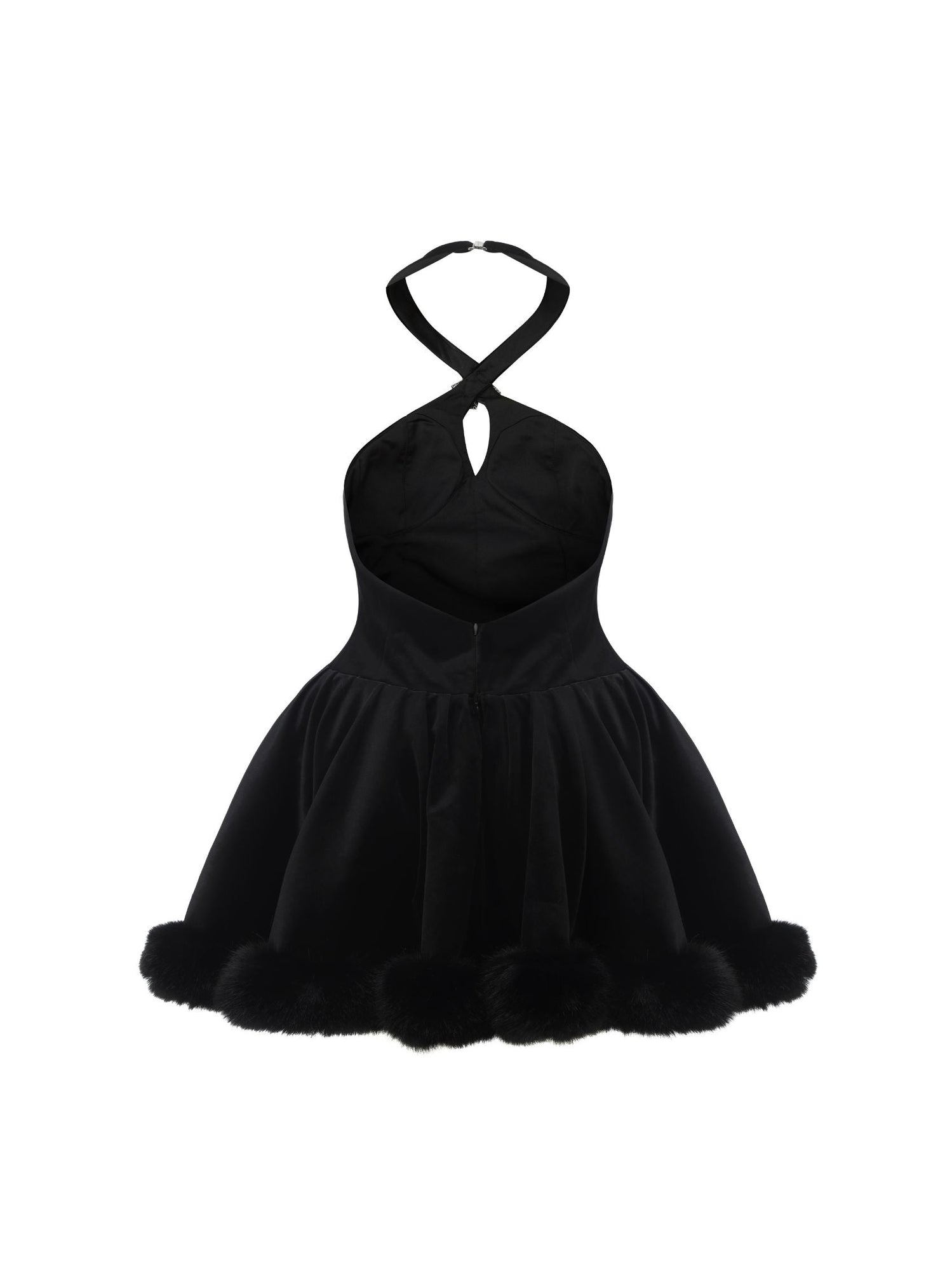 Juliet Velvet Halter Dress | Black