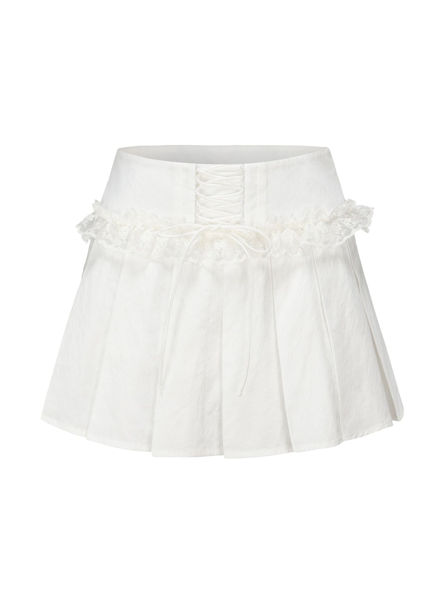 Maddie Lace Skirt | White