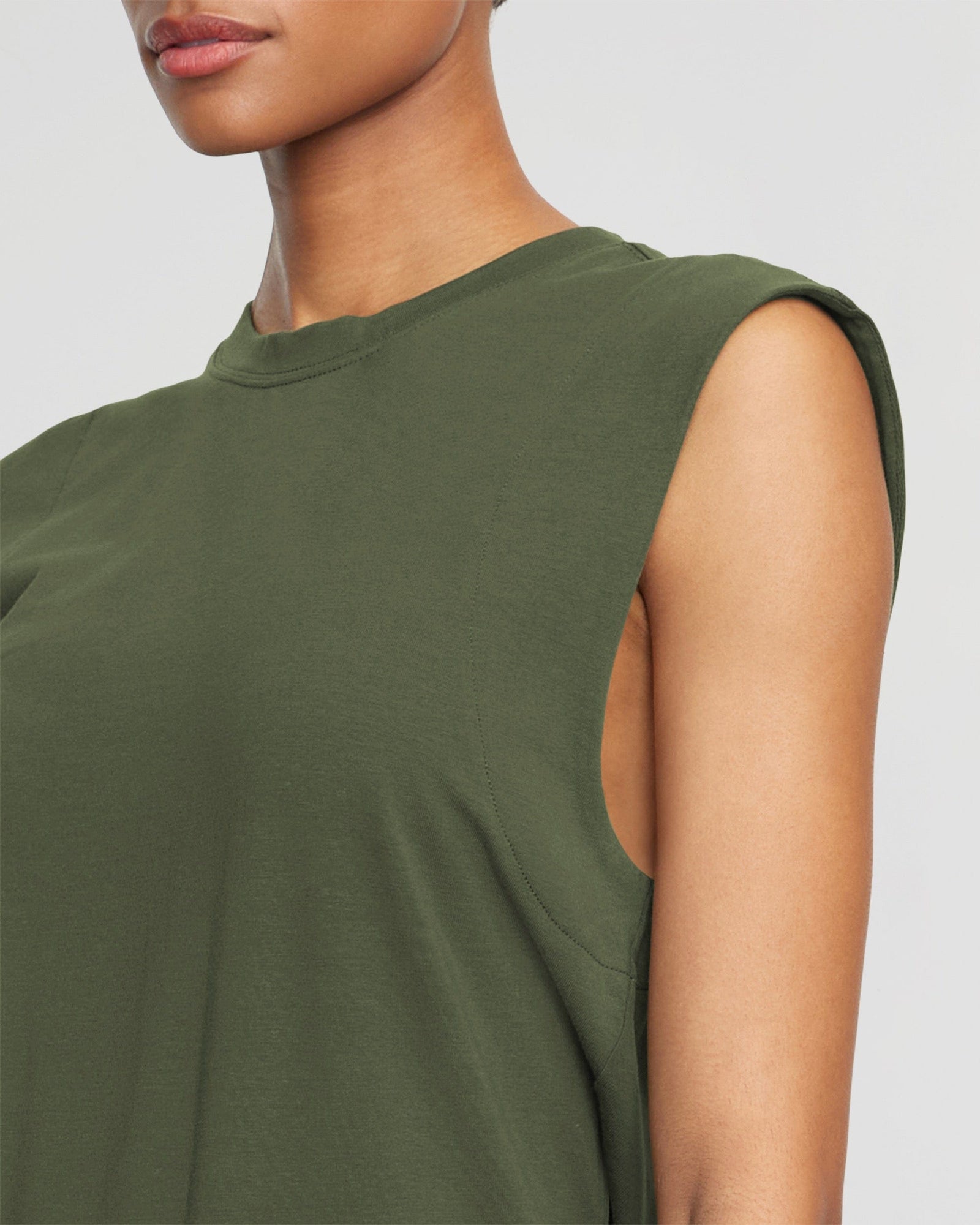 Nana Organic Cotton Structured Shoulder Tee | Nori